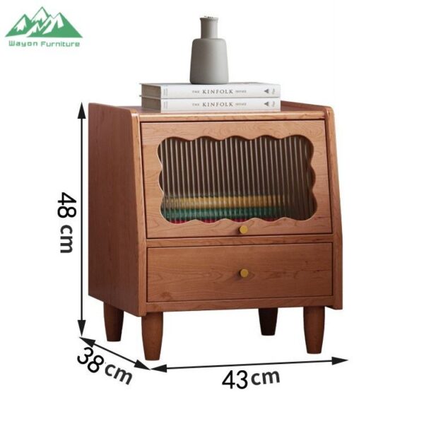 Durable Dual-Tone Luminous Bedside Table - Image 3