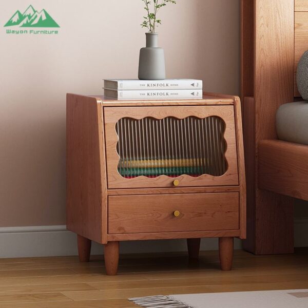 Durable Dual-Tone Luminous Bedside Table - Image 5